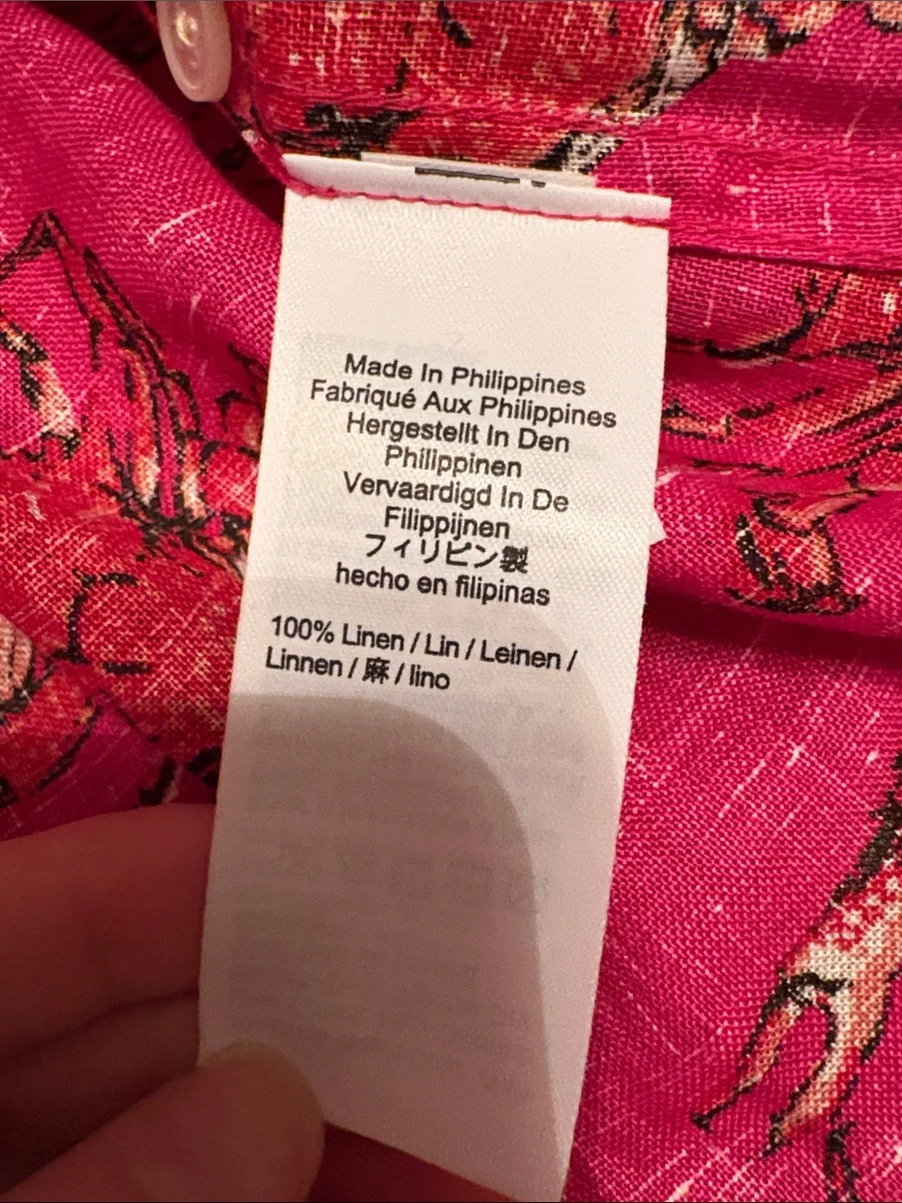 J. Crew Ratti King Crab Linen Shirt